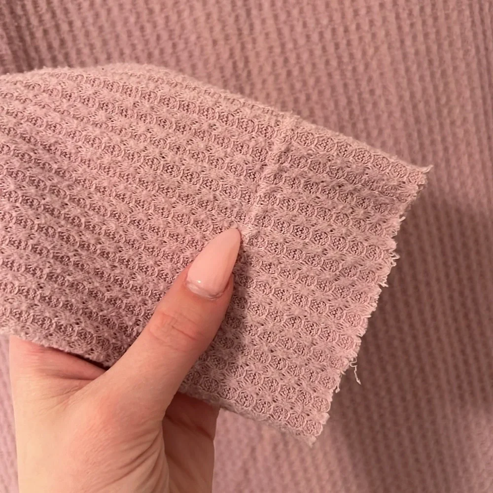 Caslon Waffle Knit Henley Top Pink 0X - Picture 8 of 11